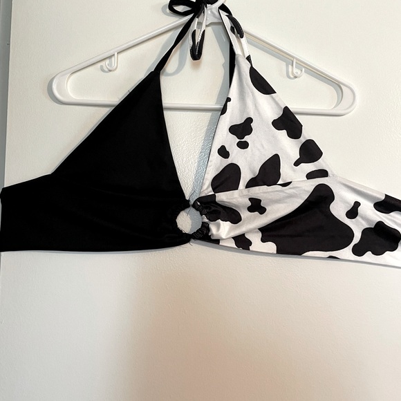 SHEIN cow print halter bralette - Picture 1 of 2